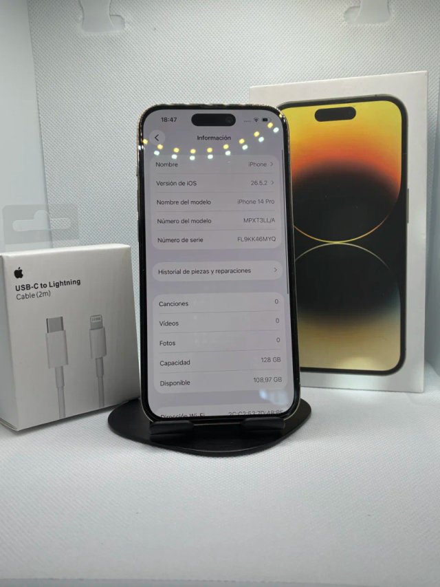 iPhone 14 Pro Oro 100% Batteria