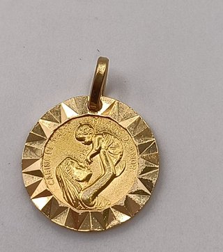 Colgante Oro 18k -Medalla Madre- 2,30gr