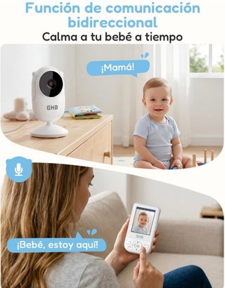CÁMARA VIGILANCIA BEBÉ GHB VIGILABEBÉS CON PANTALL