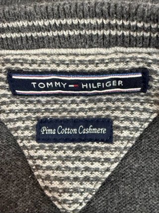 Maglione V Tommy Hilfiger Uomo XL Cotone Cashmere
