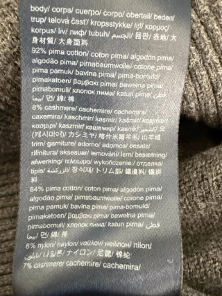 Maglione V Tommy Hilfiger Uomo XL Cotone Cashmere