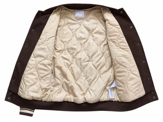 Bomber Bershka XS marrone crema