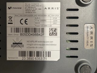 Deco Movistar+ UHD 4K (Arris A3) + Mando