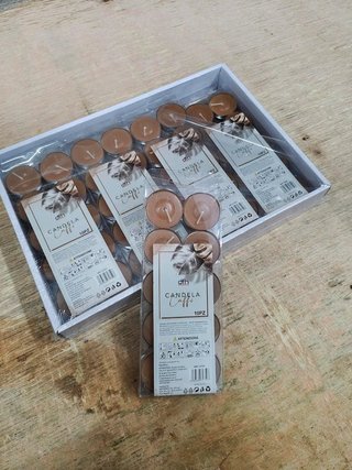 Set 120 Candele Tealight Candela Caffe Profumate