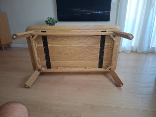 Mesa de centro madera haya maciza