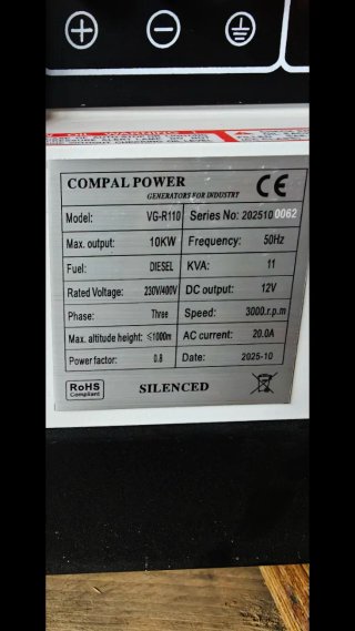 Generador Diesel Compal Power 10 KW Nuevo