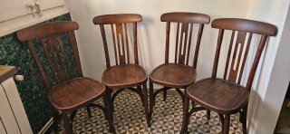 Conjunto de 4 sillas vintage estilo Thonet
