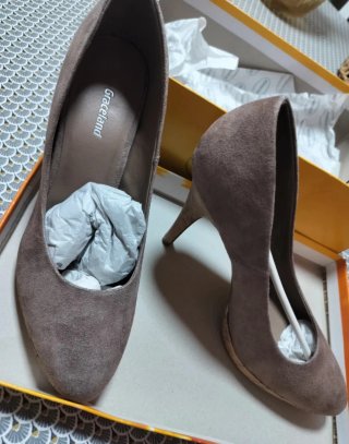 Zapatos tacón beige T.38