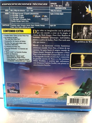 Blu-ray Peter Pan Disney Nuevo Precintado