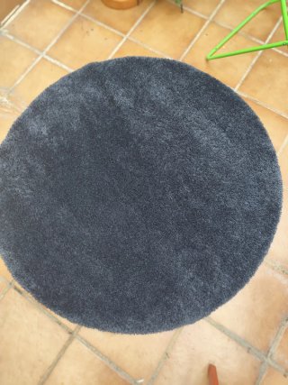 Alfombra Redonda Ikea 130cm Negra