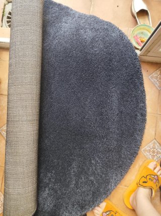Alfombra Redonda Ikea 130cm Negra