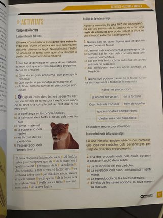Llengua catalana, 1 ESO