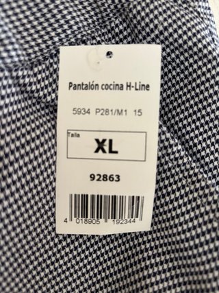 Pantalón Cocinera Gris/Blanco SIN ESTRENAR