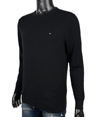 Tommy Hilfiger Maglione Uomo Taglia L Nero Cotone