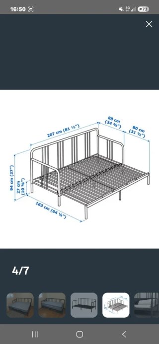 Sofá Cama Nido IKEA Negro