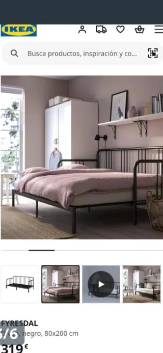 Sofá Cama Nido IKEA Negro