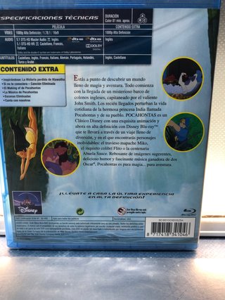 Blu-ray Pocahontas Disney Nuevo Precintado