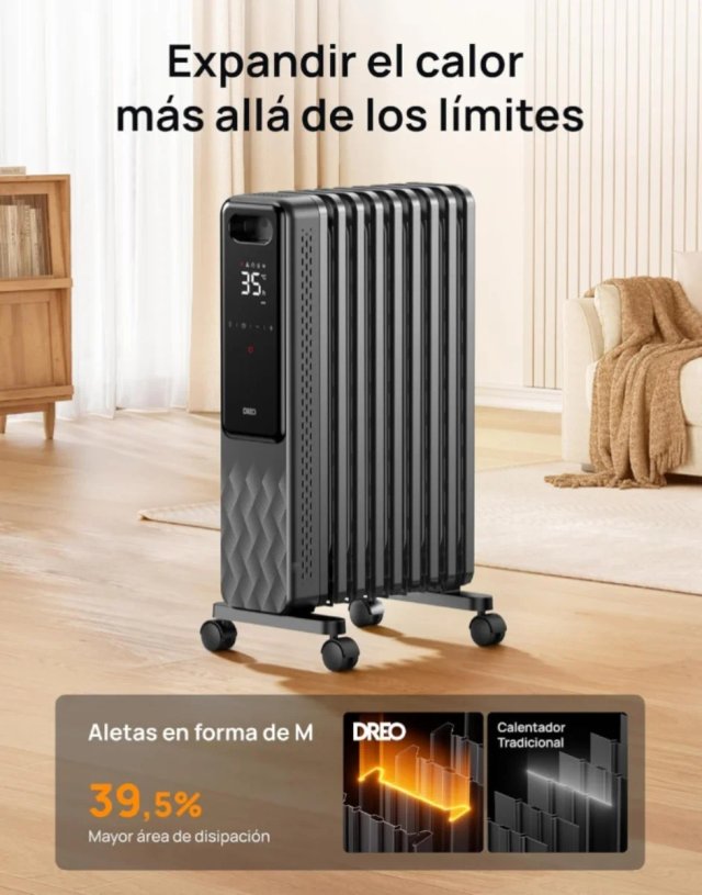Dreo Radiador de Aceite 2000W