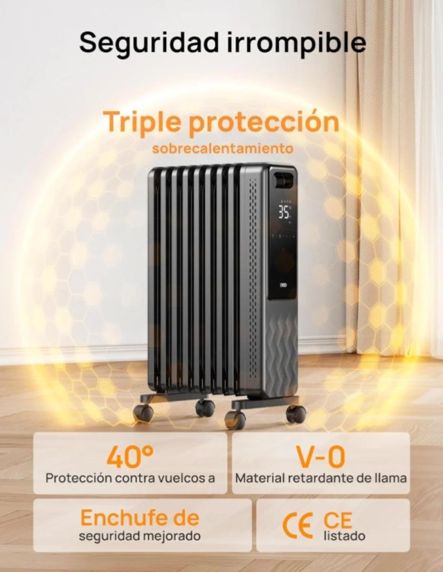 Dreo Radiador de Aceite 2000W