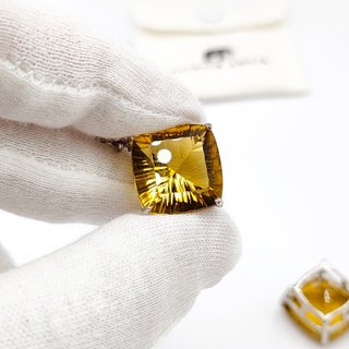 Pendientes Plata Citrinos y Zafiros Naturales