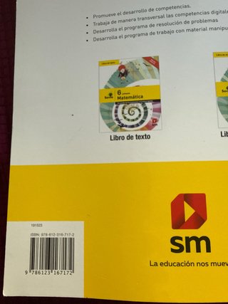 Vendo libro de Matemática para 6.º de Primaria - P