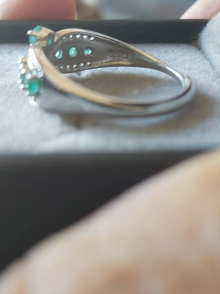 Anillo Plata con Esmeraldas