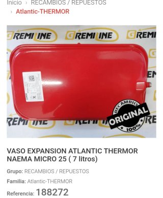 Vaso expansión Atlantic-THERMOR Naema Micro