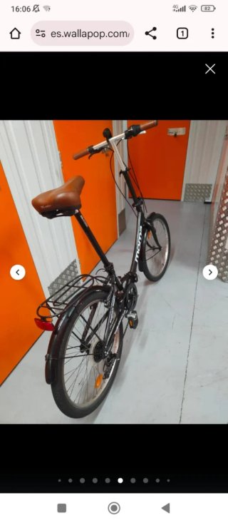 Bicicleta plegable marrón