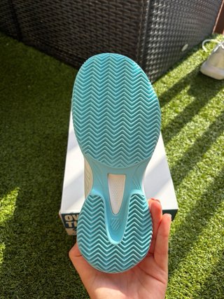 Zapatillas K-Swiss Padel Mujer Blanco/Turquesa