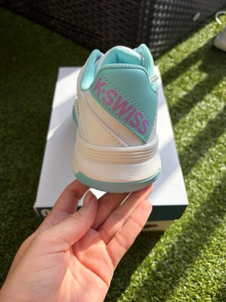 Zapatillas K-Swiss Padel Mujer Blanco/Turquesa