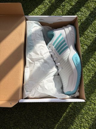 Zapatillas K-Swiss Padel Mujer Blanco/Turquesa