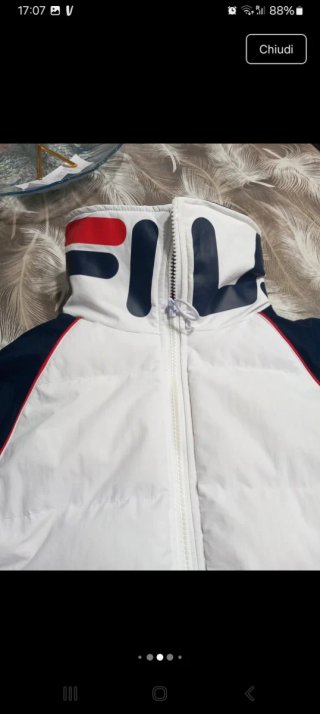 Bomber Fila Donna Tg 40/42 Blu/Bianco