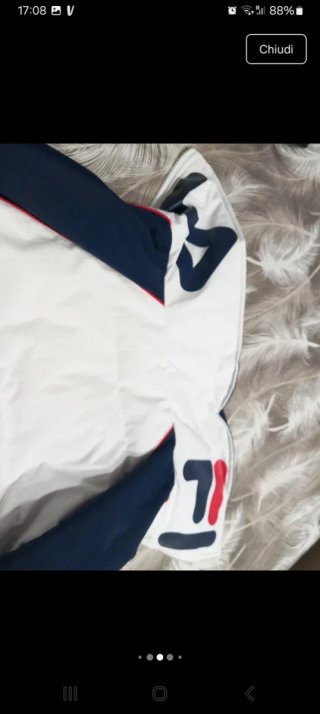 Bomber Fila Donna Tg 40/42 Blu/Bianco
