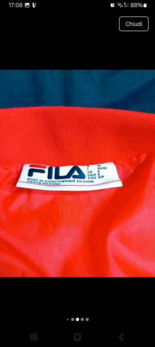 Bomber Fila Donna Tg 40/42 Blu/Bianco