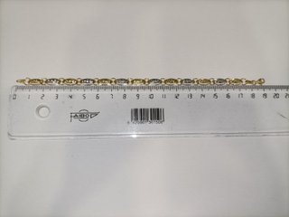 Pulsera Oro Combinado de 18k- 4,66gr- 19cm