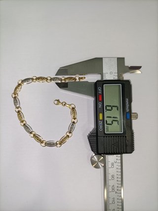 Pulsera Oro Combinado de 18k- 4,66gr- 19cm
