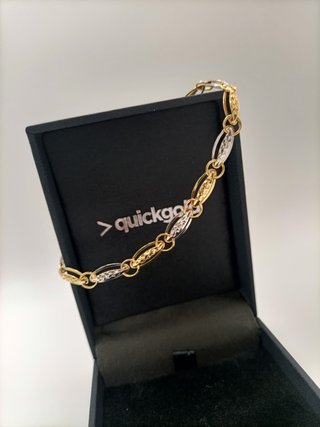 Pulsera Oro Combinado de 18k- 4,66gr- 19cm