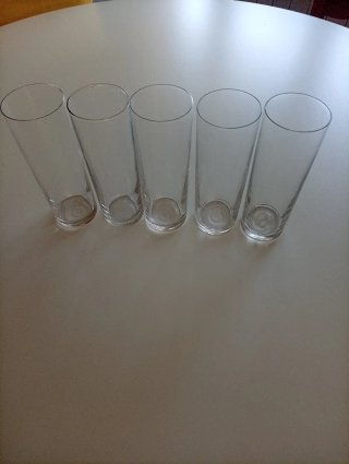 5 Vasos de Tubo Cristal