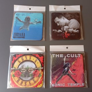 Base de Copos Rock Bandas Musicais