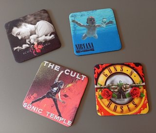 Base de Copos Rock Bandas Musicais