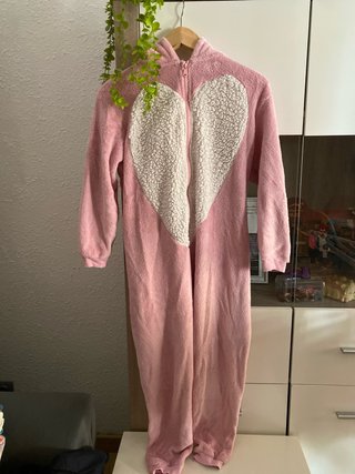 Pijama mono gato rosa niña