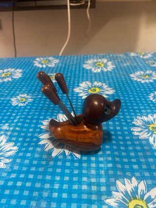 Palillero vintage de madera