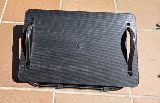 Reposapiés Ikea Negro Metálico