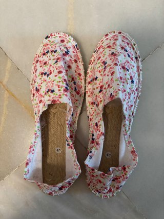Zapatillas de esparto florales talla 41