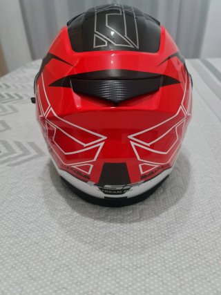 Casco Moto LS2 Rojo y Negro