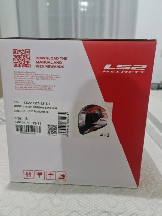 Casco Moto LS2 Rojo y Negro