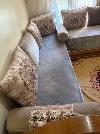 Salón Marroquí Beige y Morado 2,50/1,95/70