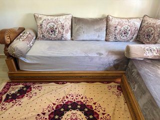 Salón Marroquí Beige y Morado 2,50/1,95/70