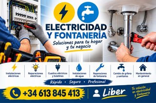 Ofresco servicio de electricidad y fontanería