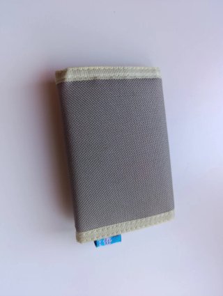 Cartera Billetera Beige y Gris